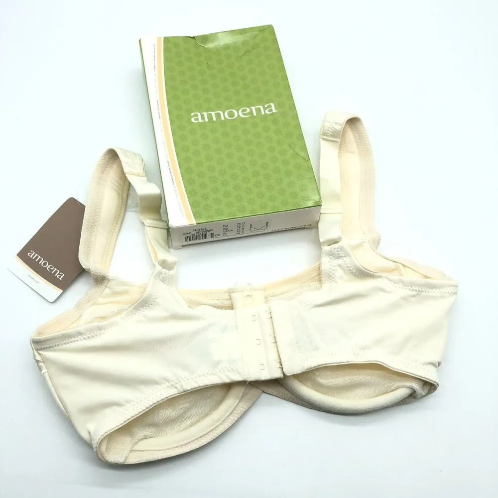 Amoena Nina Pocketed Underwire Mastectomy Bra Lace Ivory 32D Size undefined - Image 2
