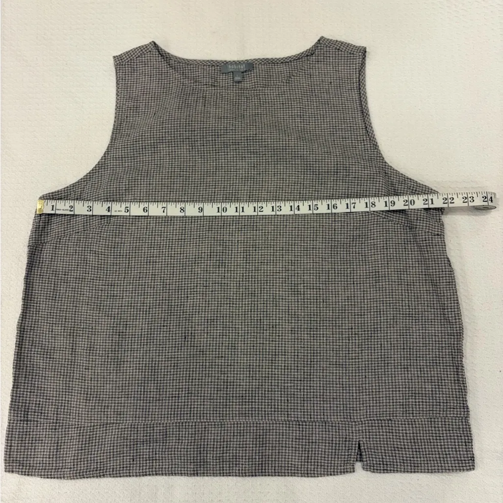 Habitat Natural Linen Cottagecore Granola Euro-Summer Sleeveless Top Size Large - Image 9