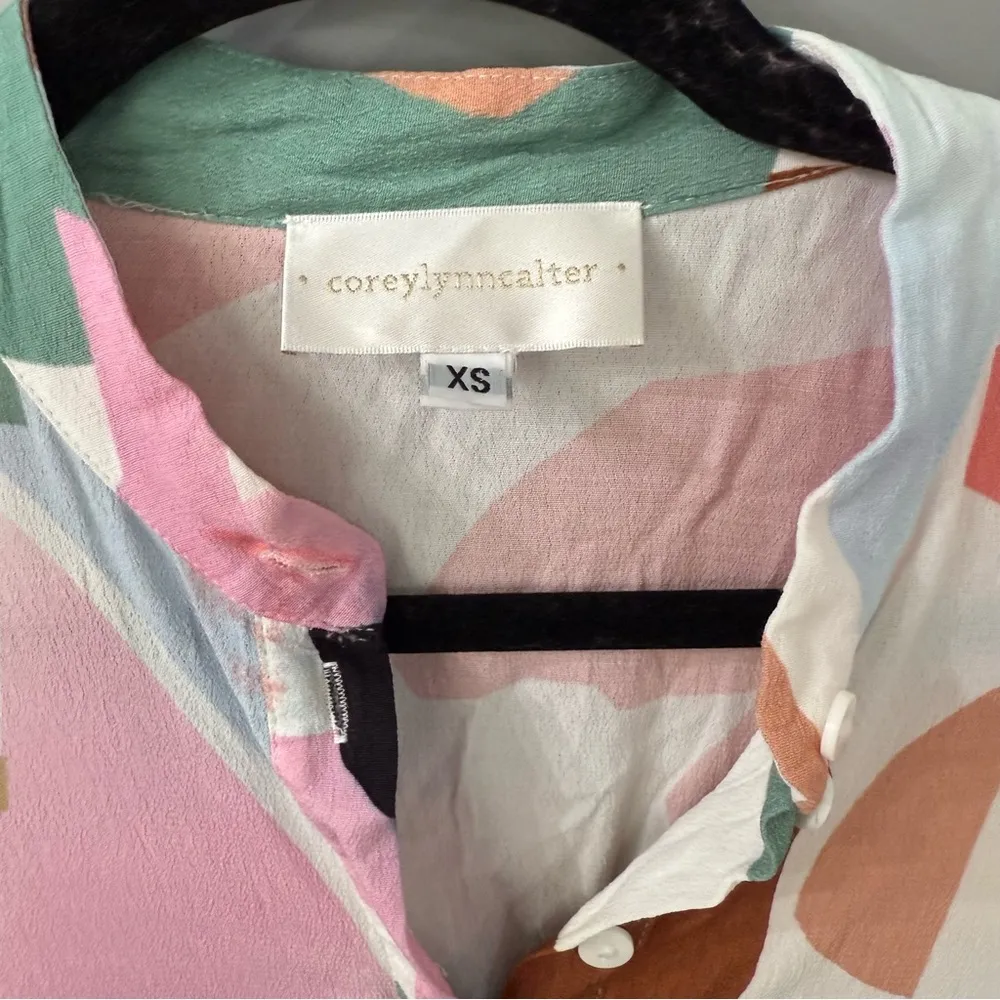 Anthropologie Corey Lynn Calter SoHo Dress Abstract Colorful Size Small Petite - Image 4