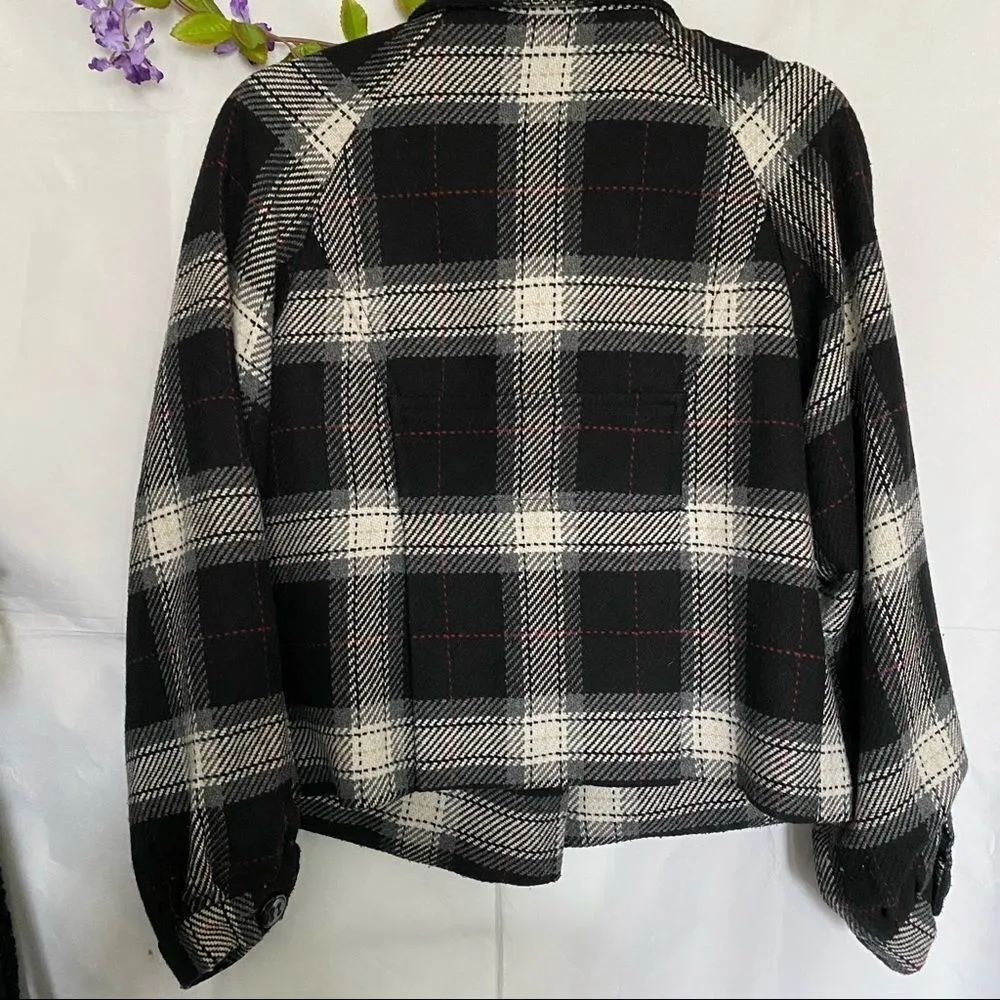 Campaigne Women's Black, White Gray Plaid Black Size 4 - Image 6