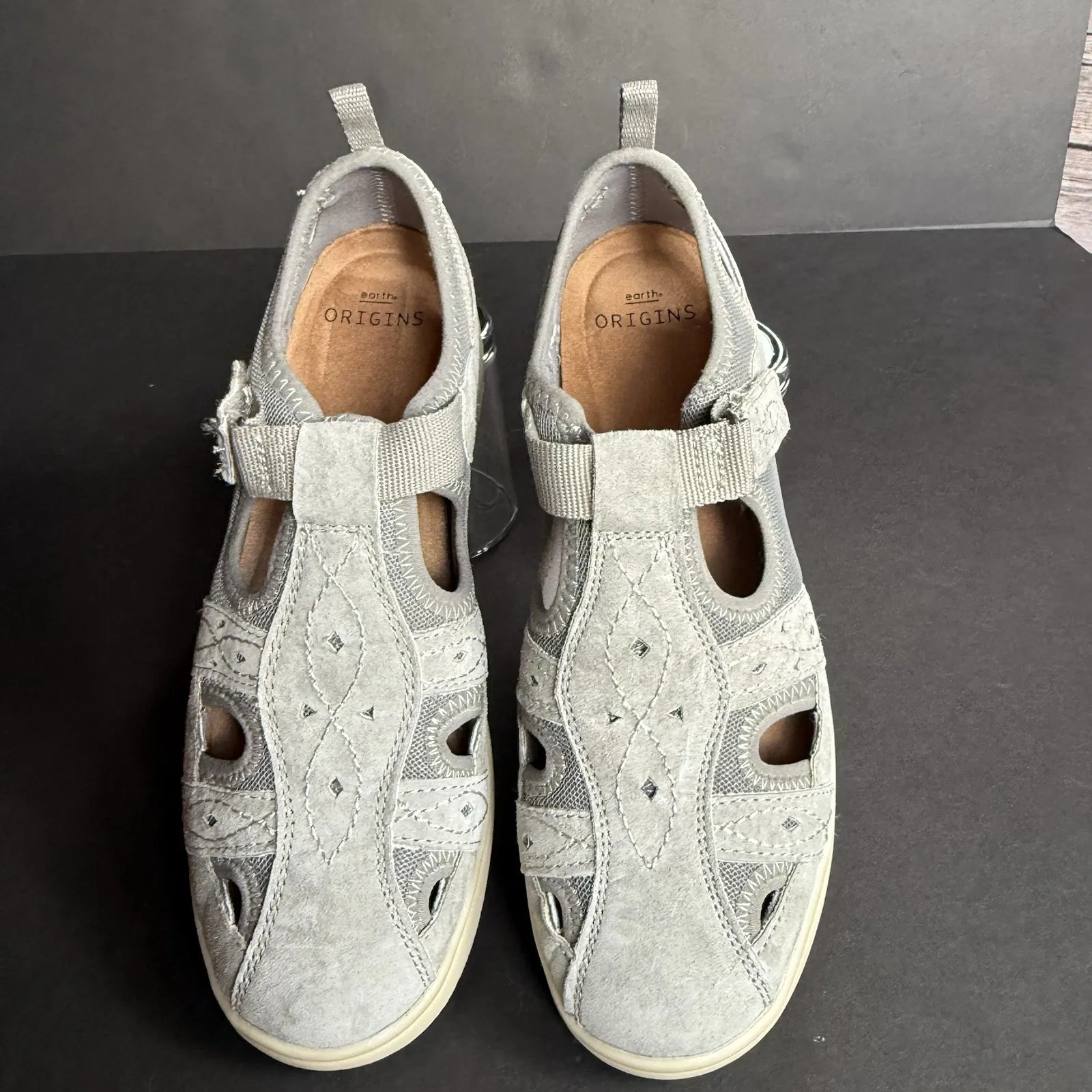 Earth Origins Effie Fisherman Leather Sandals Shoes Women US‎ 8.5 M EU 40 Gray - Image 4