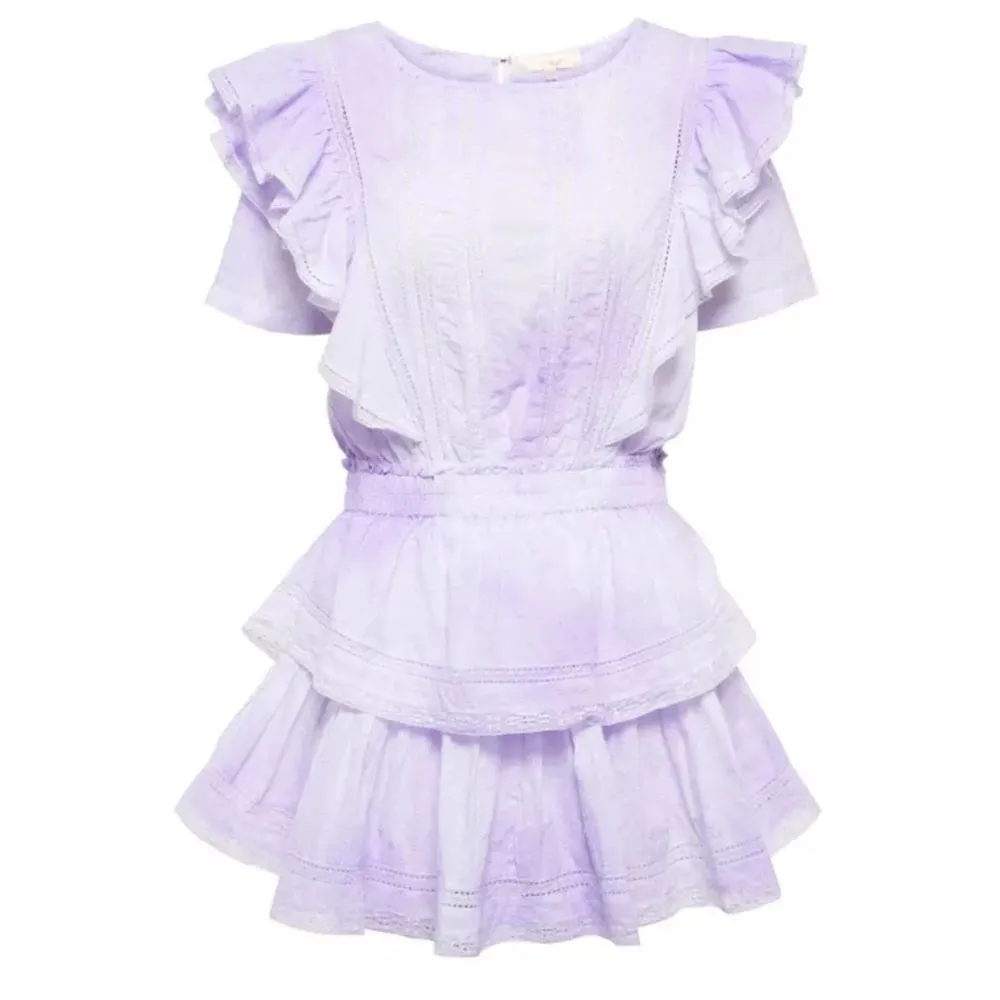 Love Shack‎ Fancy Natasha Heritage mini ruffle dress purple size large pastel - Image 7