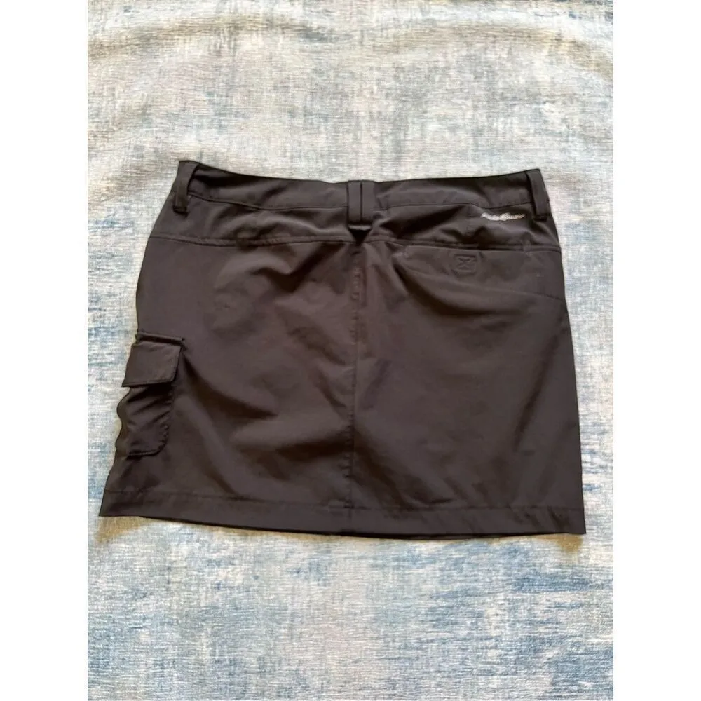 Eddie Bauer Black Adventurer Cargo Golf Skort Size 8 - Image 2