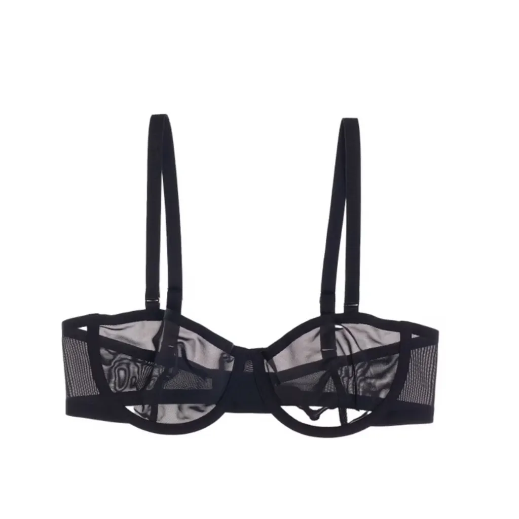 Cuup The Balconette Bra 34E Black Size undefined - Image 2