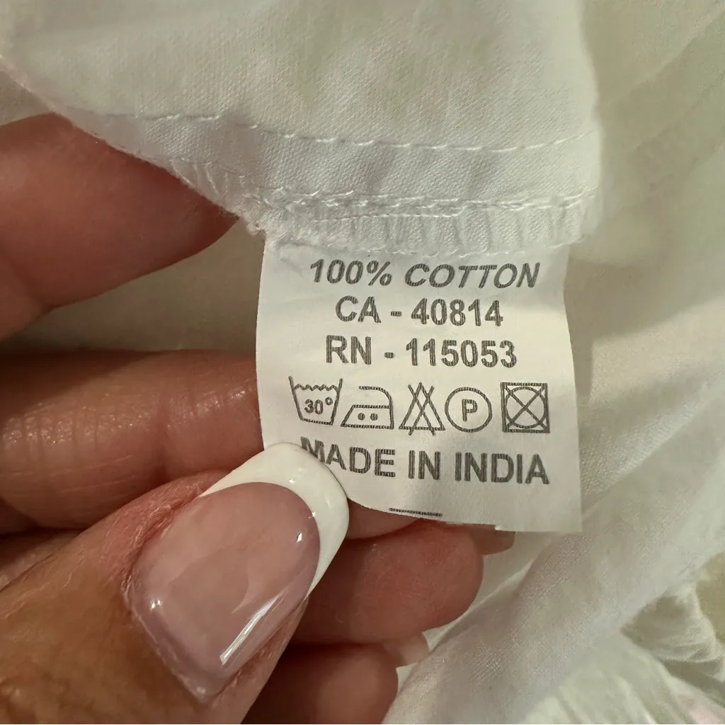 Victorian Chics White Embroidered Midi Boho Cotton Sundress - Image 12