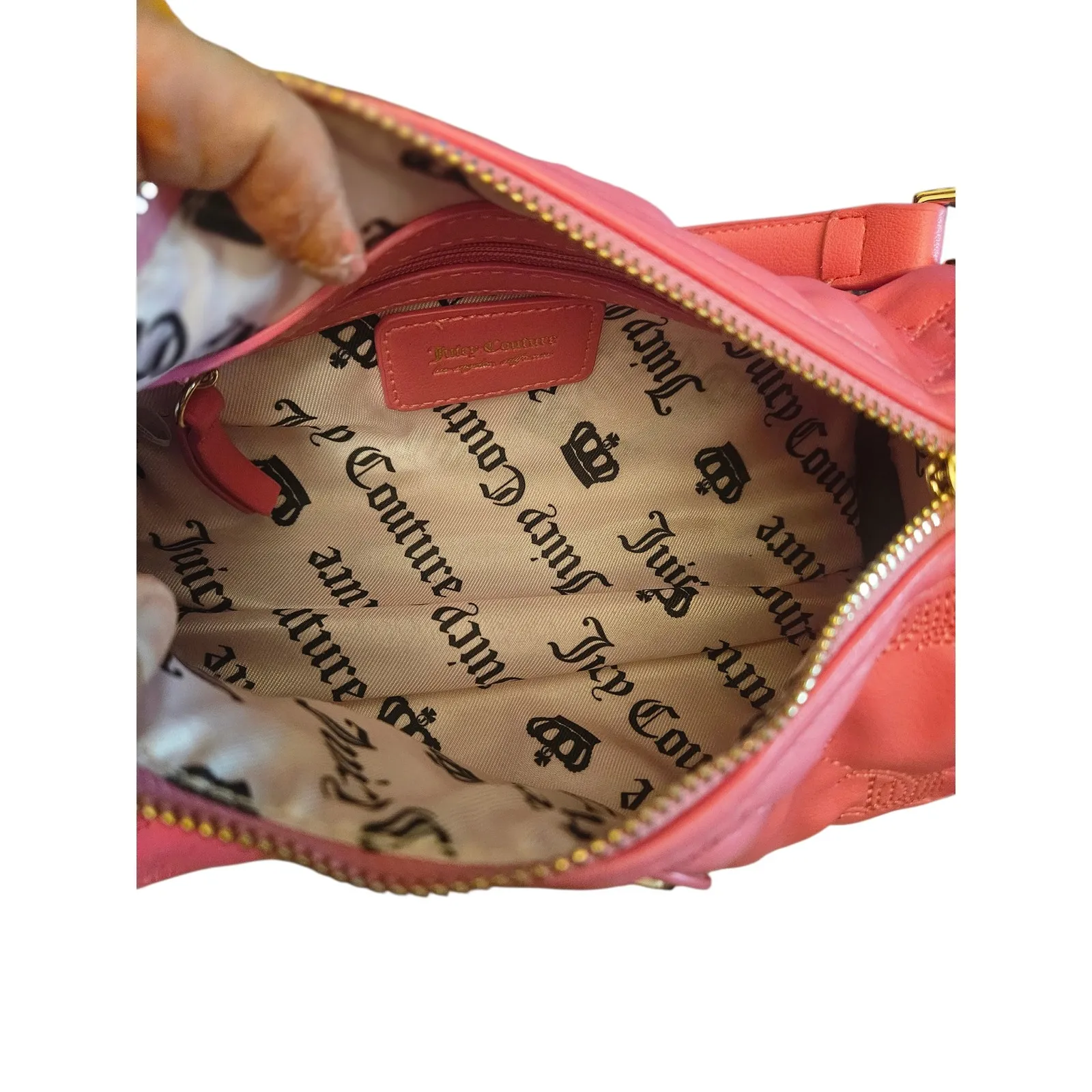 Juicy Couture Pink Quilted Heart Logo Barrel Crossbody Bag New With Tags - Image 11