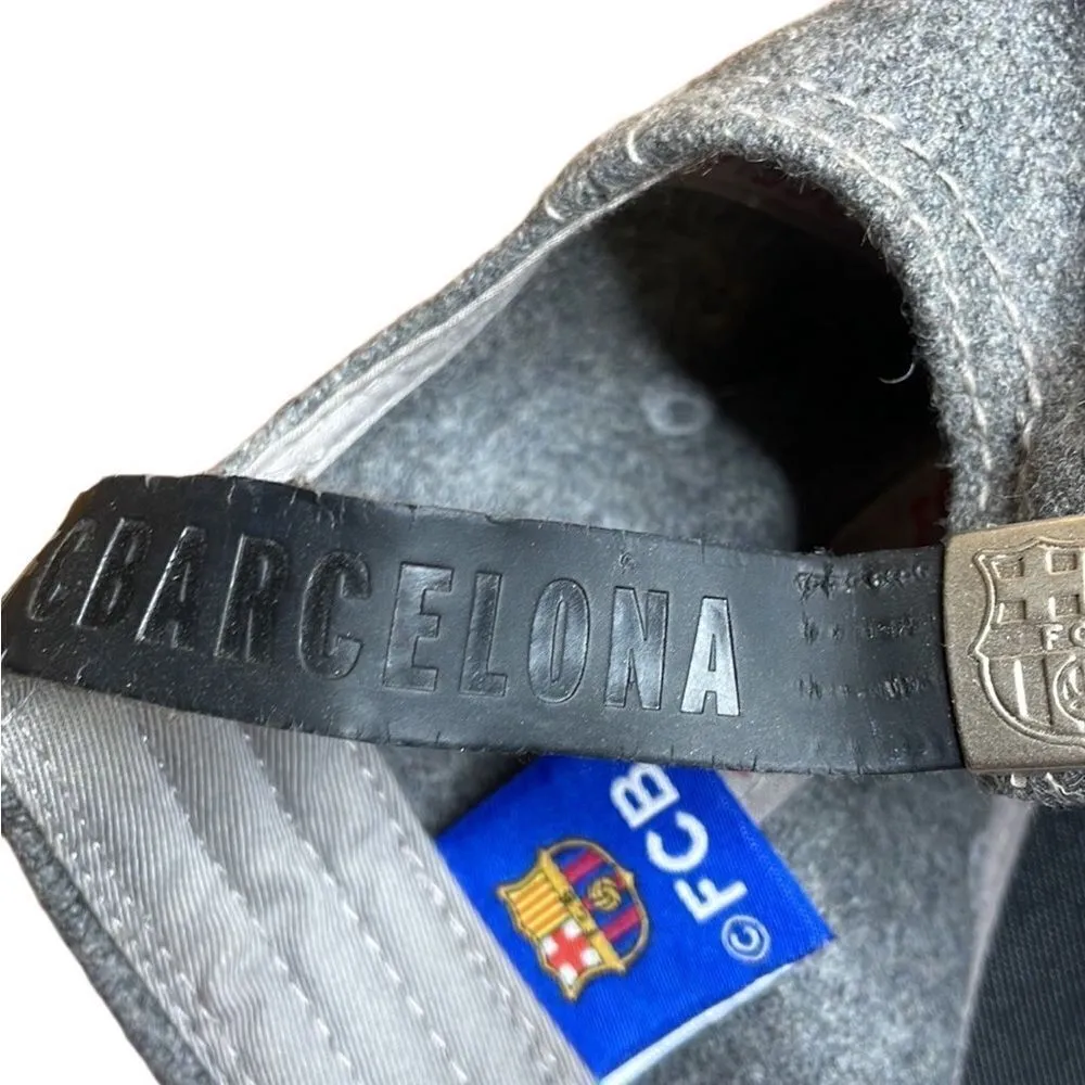 Football Club Barcelona Hat FCB 1899 Grey and black wool and leather Gray - Image 2