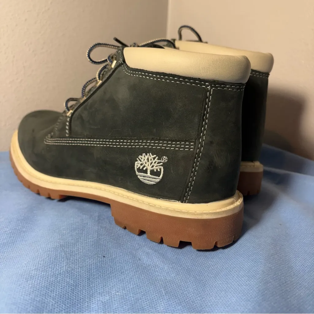 Timberland Women's Nellie Waterproof Chukka Boot in blue nubuck leather NWOT - Image 9