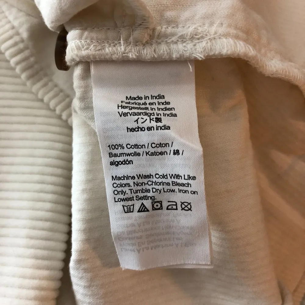 Madewell Womens Corduroy Mini Shirtdress Pockets Lighthouse Ivory S - Image 7