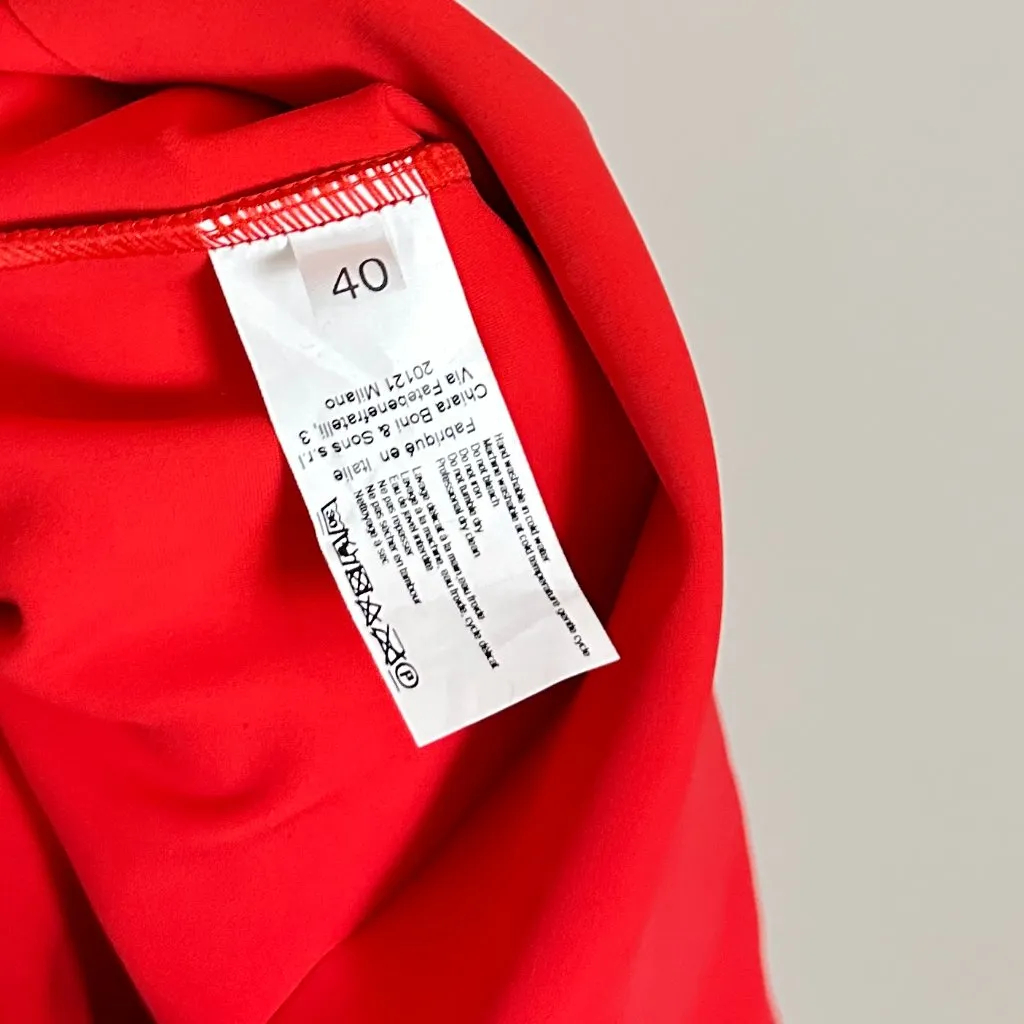 CHIARA BONI Tekkan Sleeveless Rosette Mermaid Gown Size in Geranium IT 40 / US 4 - Image 11