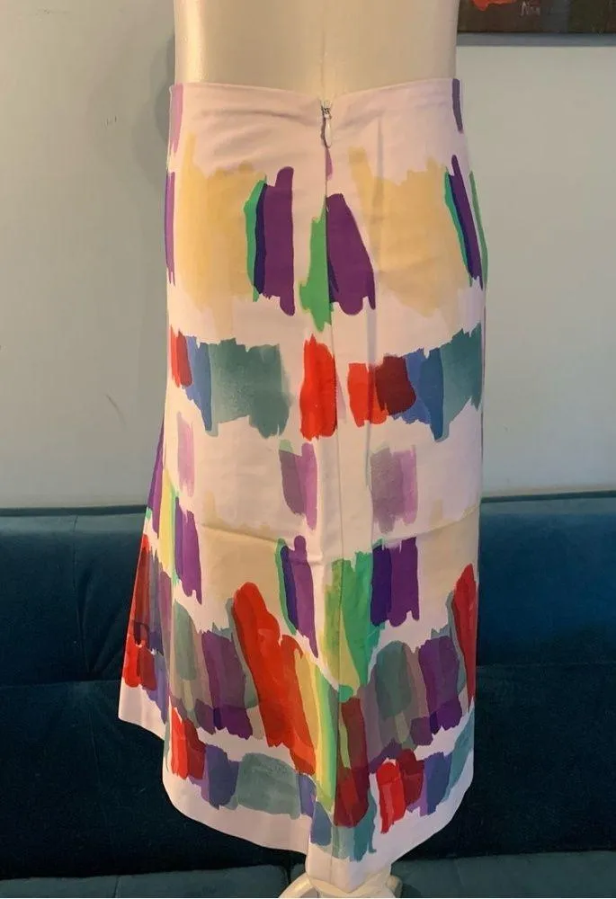 Worth Colorful Pencil Skirt Size 10 Cotton Blend - Image 2