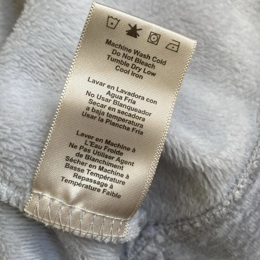 UGG Duffield Cotton Minky Robe No Belt Light Gray With Pockets - Image 7