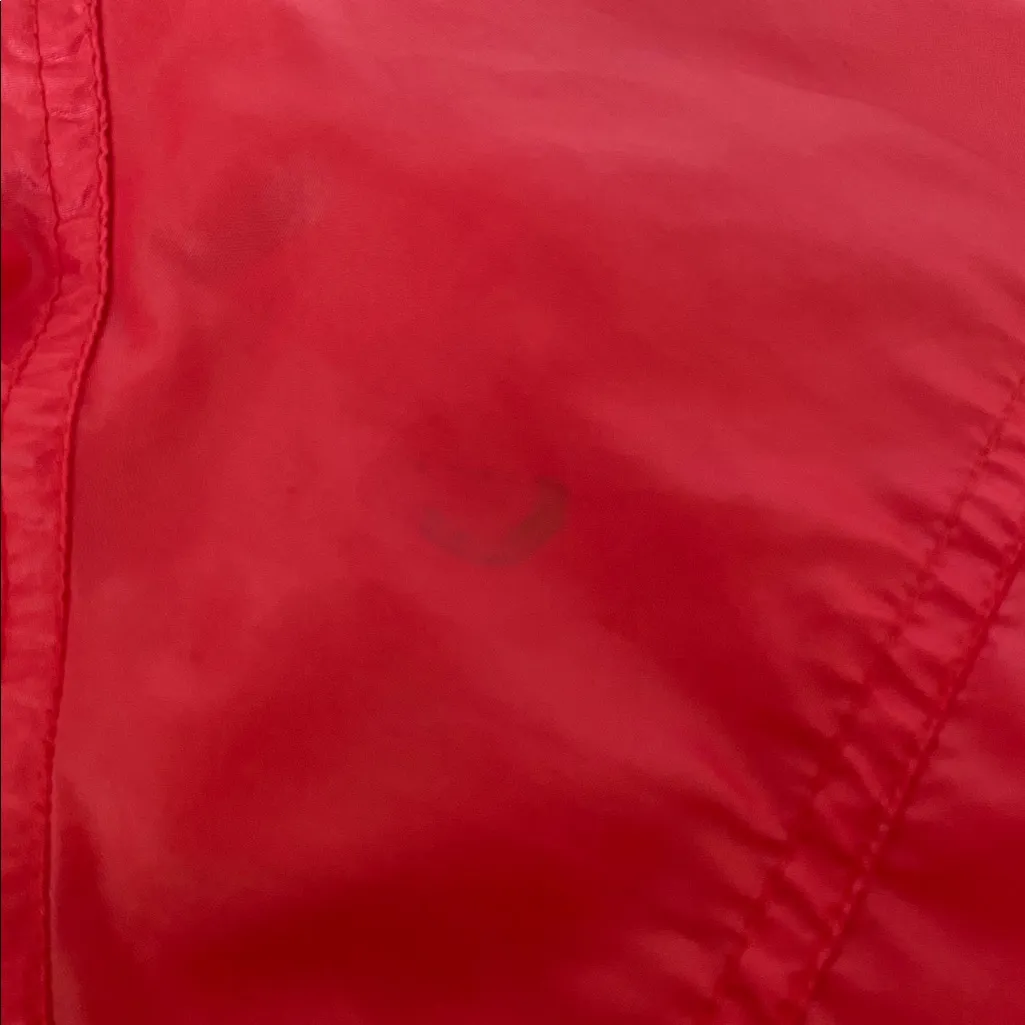 VINTAGE RARE 80s Izod Lacoste Alligator Raincoat Windbreaker Jacket Size Large Red - Image 7