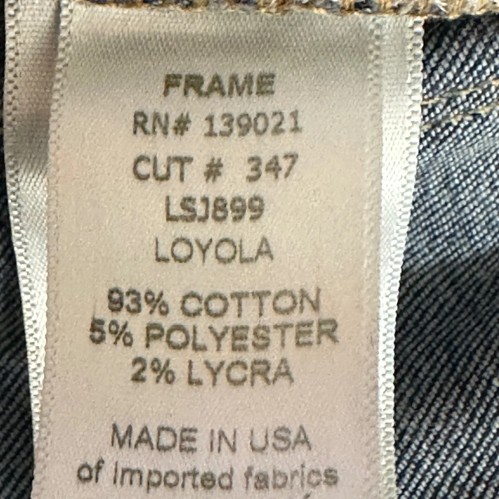 FRAME Le Skinny de Jeanne Loyola Jeans Women's Dark Wash Mid Rise‎ USA Size 26 - Image 5