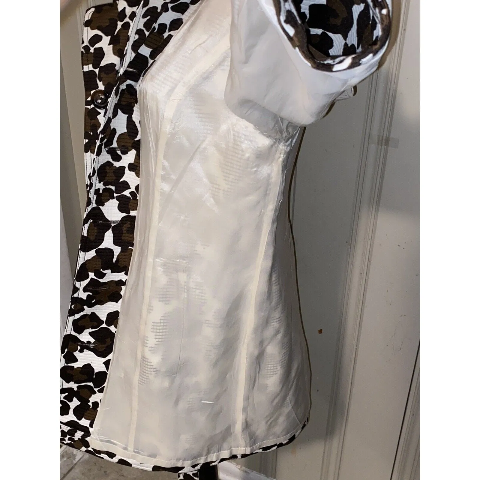 Vintage Spring Leopard print Belted Coat By Madison Sz 14 EUC Brown - Image 10