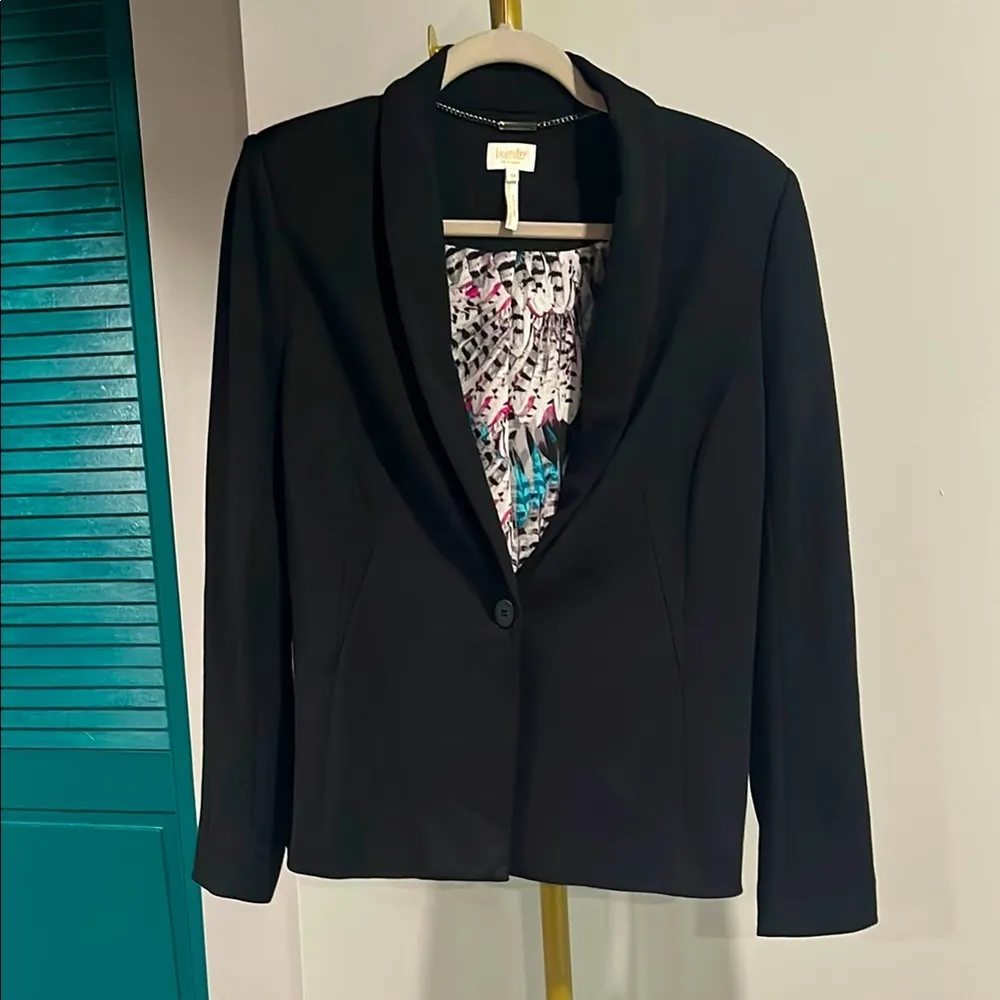 Laundry By Shelli Segal Black Blazer Classic Tailored Professional - Image 2