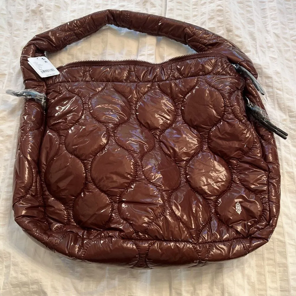 Free People Movement Surplus Shine Carryall Bag Purse Nutshell Brown NWT New - Image 7