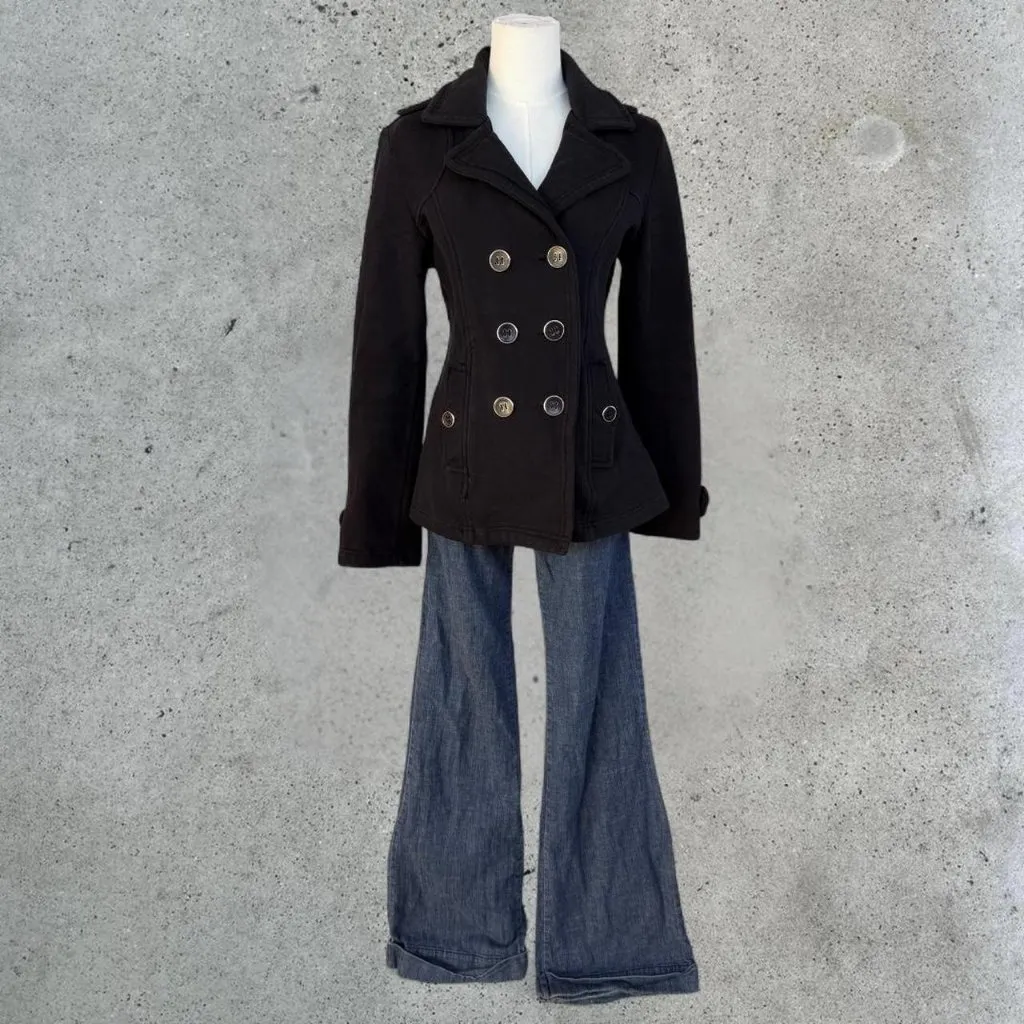 2000s black peacoat - Image 3