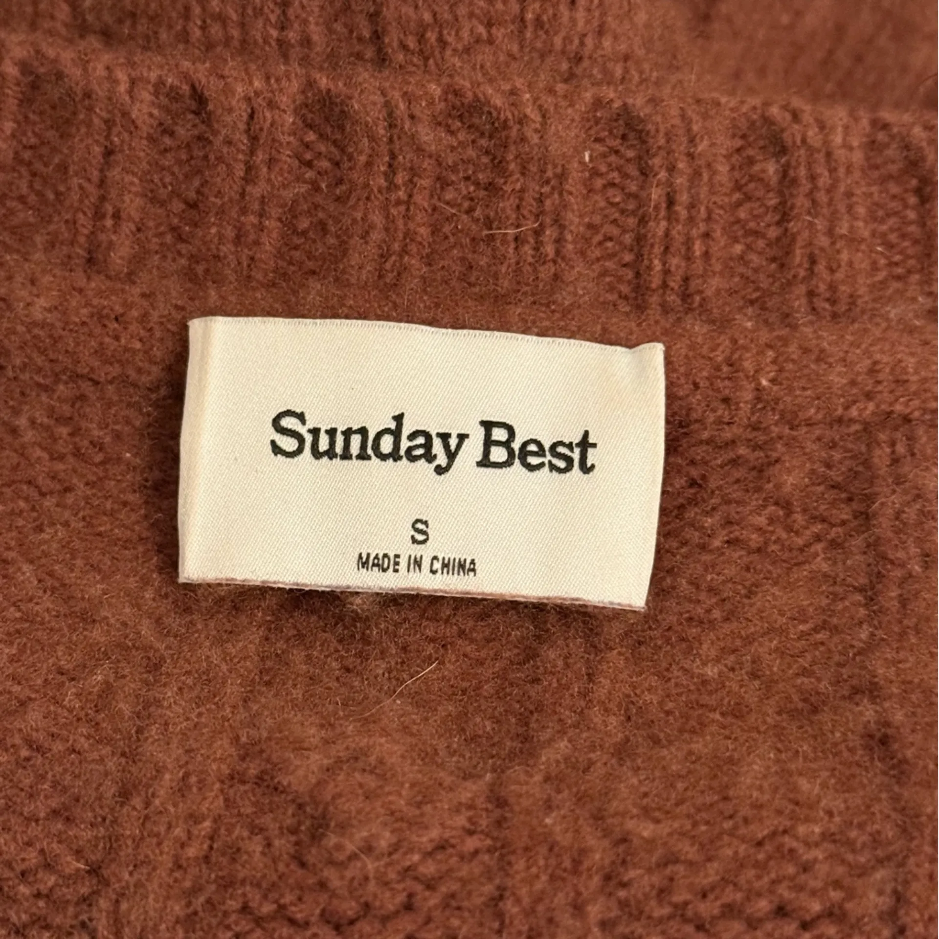 Aritzia Sunday Best Peggy Cropped Sweater in Brown - Image 4