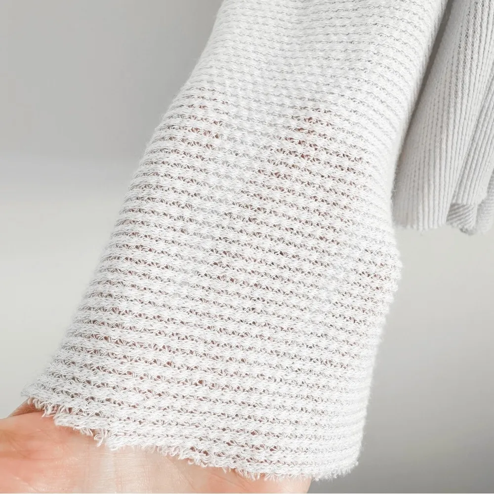 Urban Outfitters light Gray Lola waffle knit Thermal Babydoll Tank sz S - Image 9