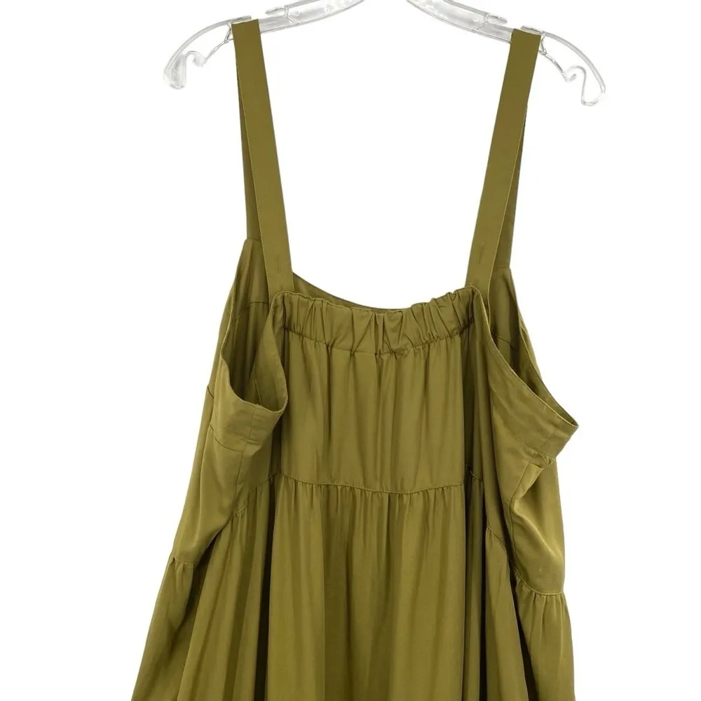 The Drop Women's Britt Tiered Maxi Tent Dress Green Size 2X - Image 11