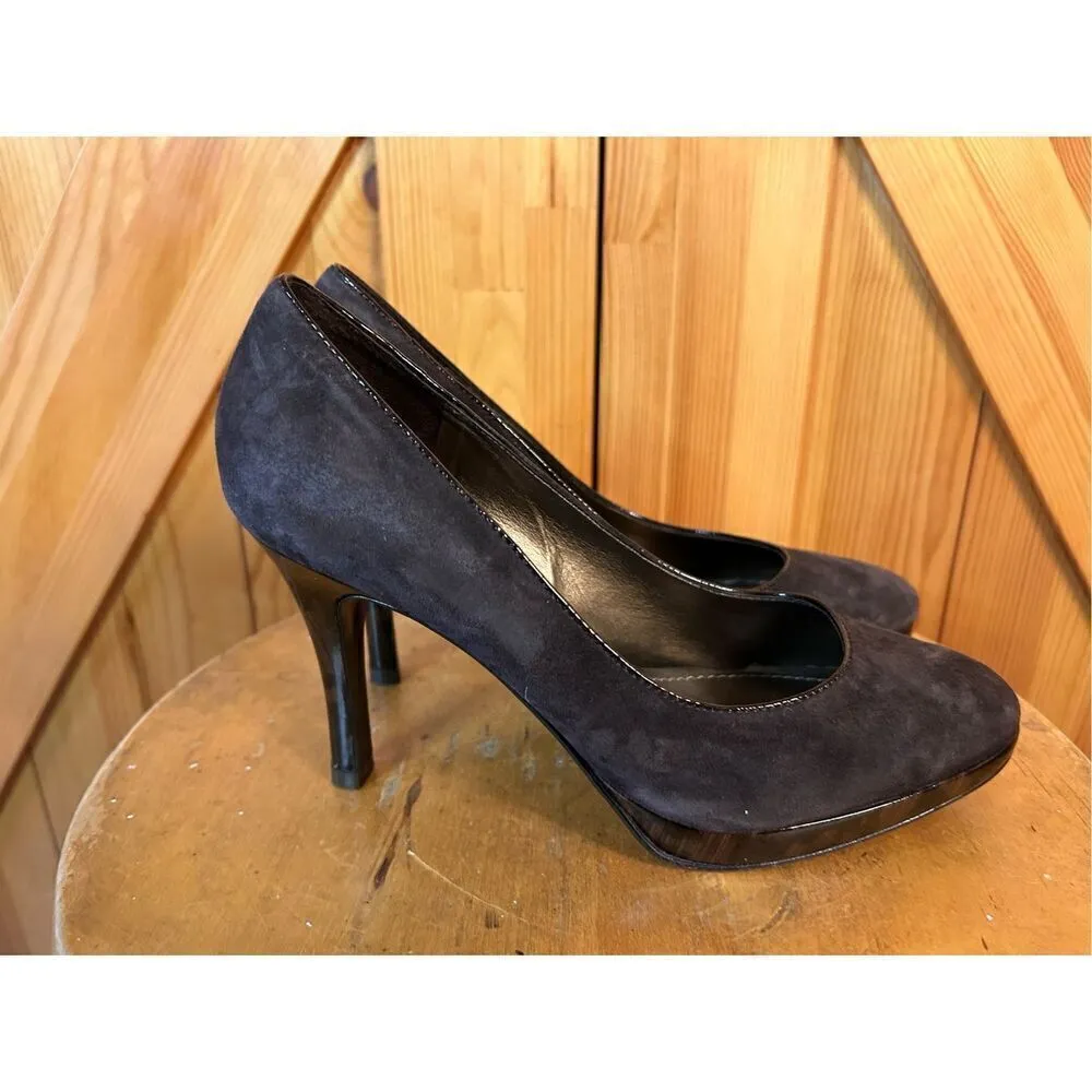 Ann Taylor Brown Suede Pumps High Heeled Shoes Women’s Size 6.5M Made in Brazil - Image 3