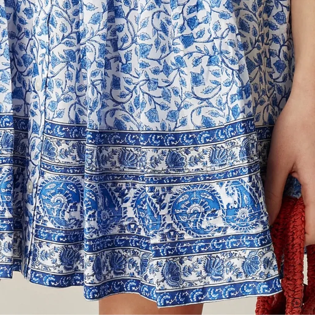 J.Crew Pintuck mini shirtdress in bandana block print - Image 2
