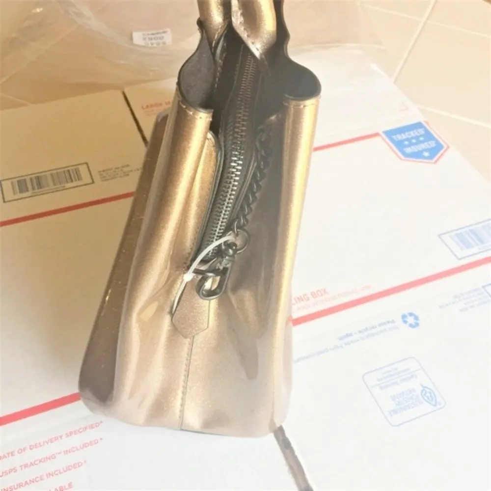 NEW Steve Madden patent leather shiny glitter convertible bag NWD minor flaws - Image 3