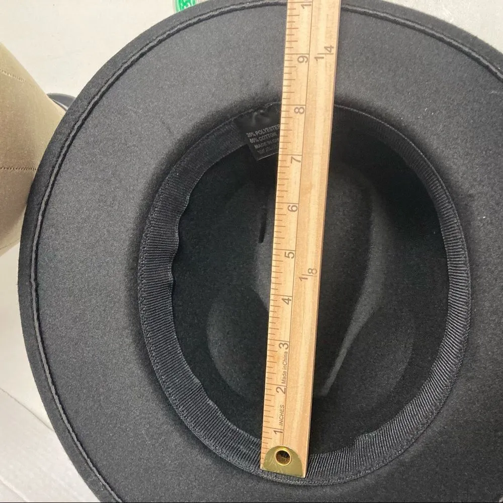 ‎Faux Fedora Hat, Unisex New Without Tags Black - Image 5