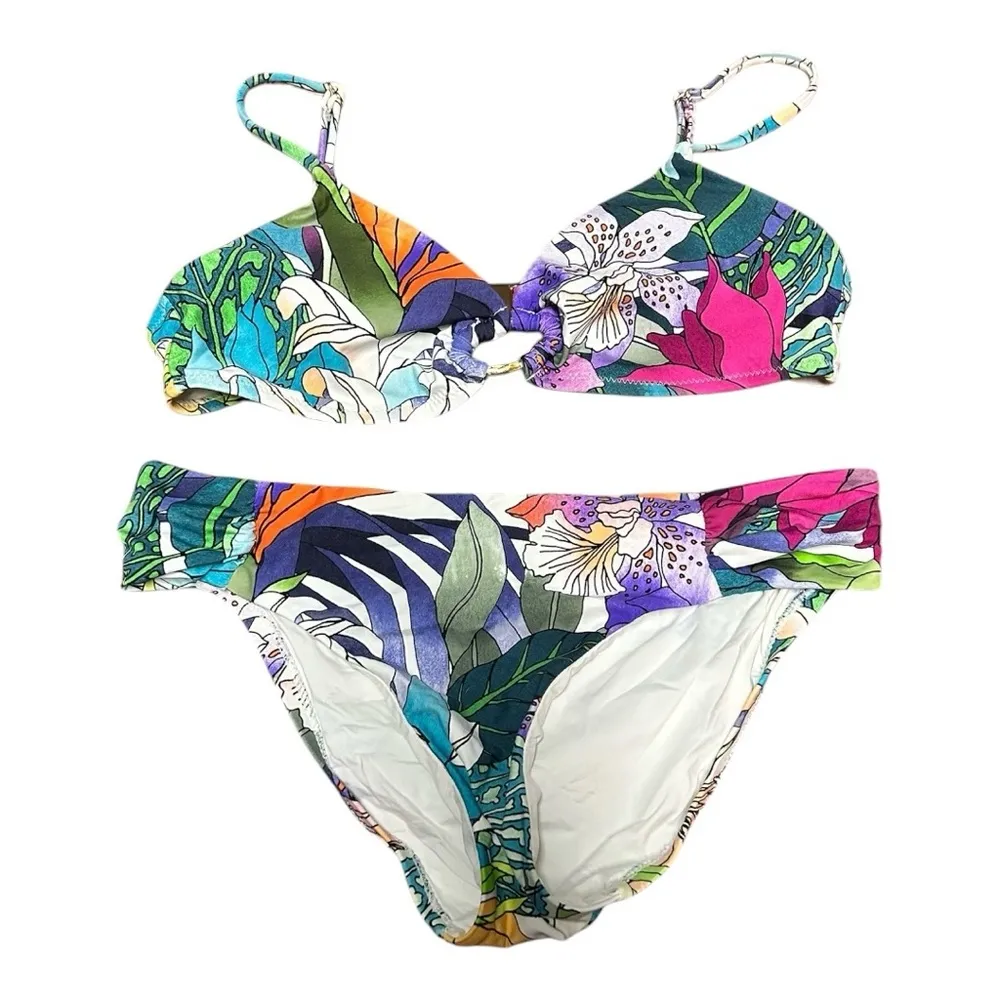 Trina Turk Amazonia Floral Bralette Top & Shirred Hipster Bottom 4/6 - Image 4