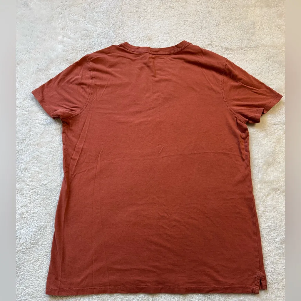 CARHARTT T-Shirt Women’s Medium Burnt Orange Short Sleeve V-Neck Relaxed Fit. - Image 3
