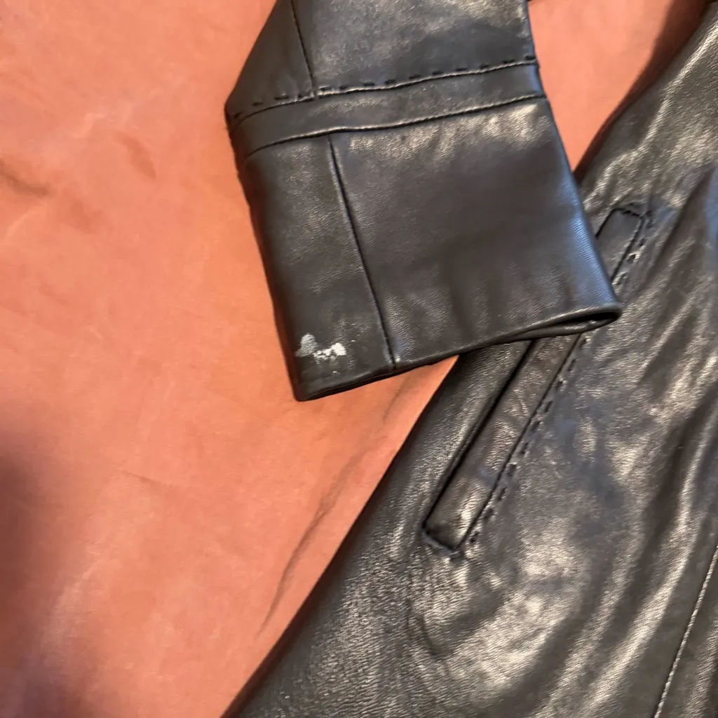 Jones New York Black Leather Jacket - Image 3