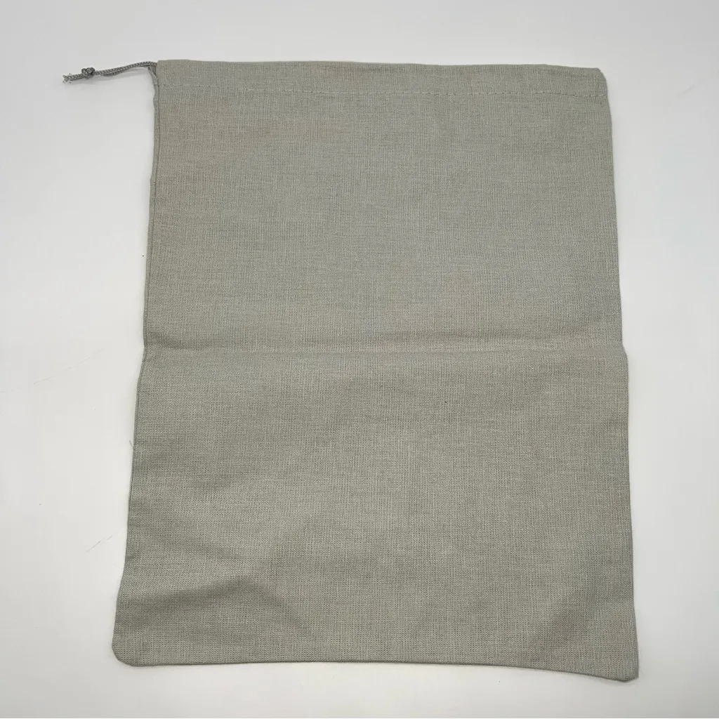 Manolo Blahnik Gray Cotton Drawstring Dust Bag 13.25” X 10.25” - Image 5
