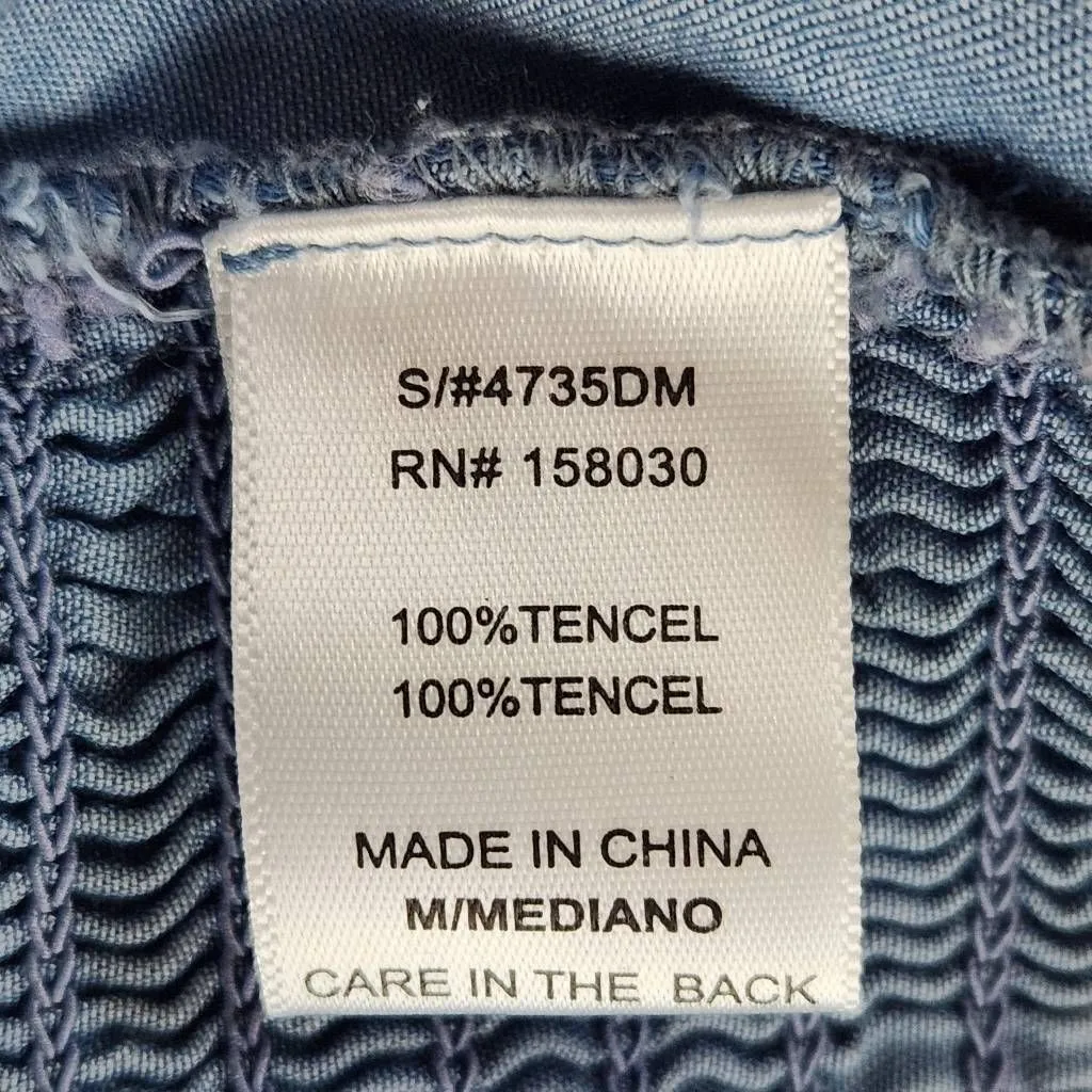 Love Tree Blue Chambray Mini Bodycon Dress Size Medium Blue Bodycon Denim Dress - Image 8