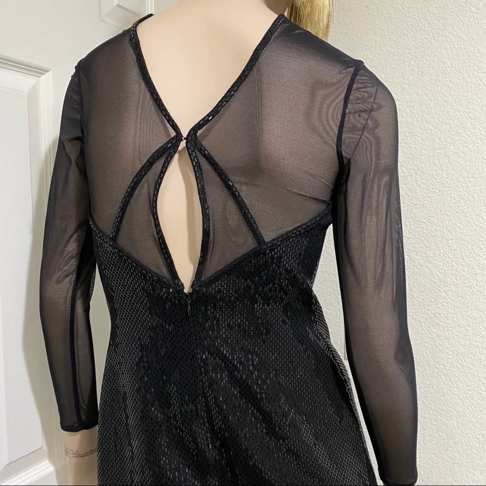 Vintage ST.  JOHN Couture Black Knit Formal Long Evening Dress Size 2 - Image 7