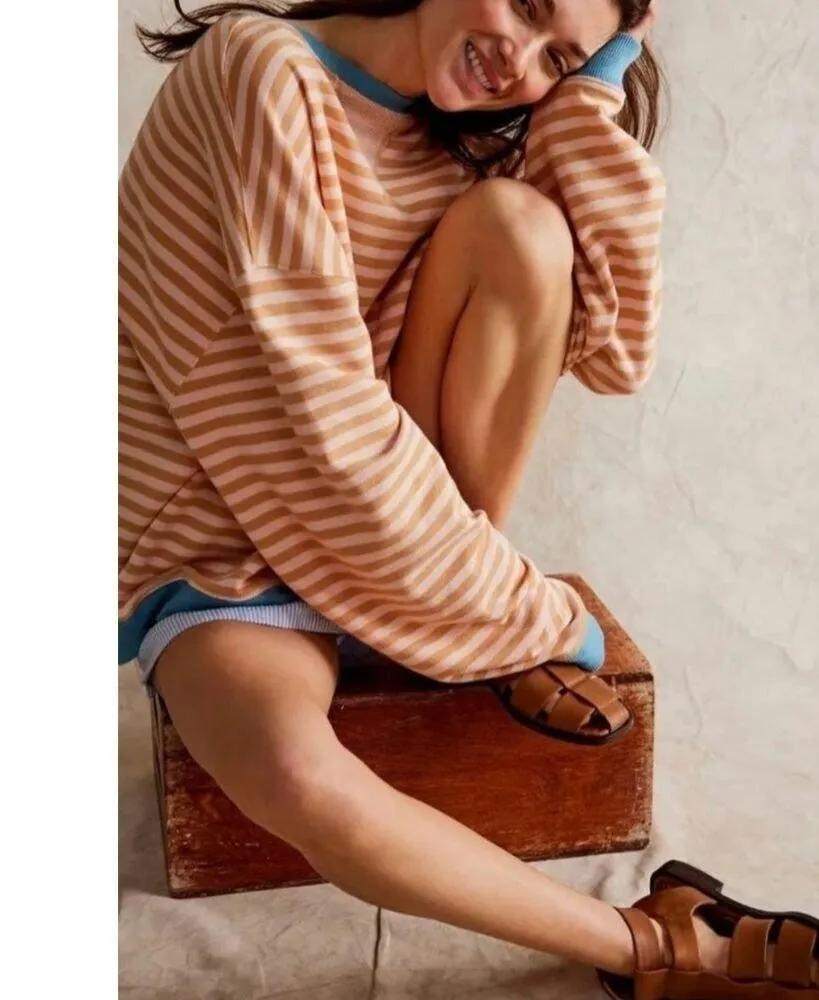 Free People Oversized Sweater Crewneck, SMALL $98 retail - Image 2