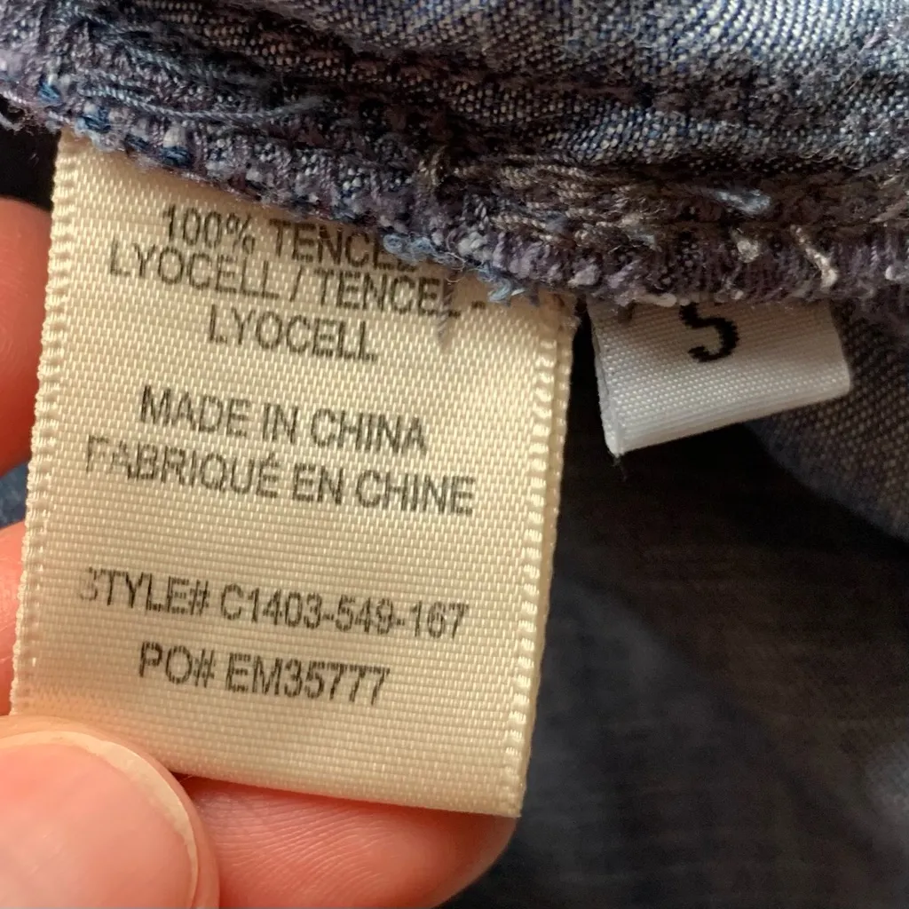 Anthro Cloth & Stone One Shoulder Chambray Dress - Image 7