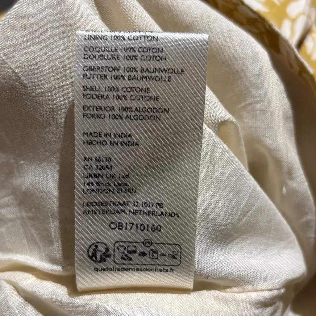 Maeve Anthropologie Womens Pleated Poplin Shorts Size 6 Chartreuse Floral - Image 9