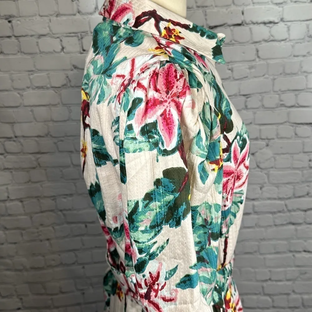 Walter Baker Tyanna Dress Blush Azalea Hawaiian Button Down Shirt Dress XL NEW - Image 15