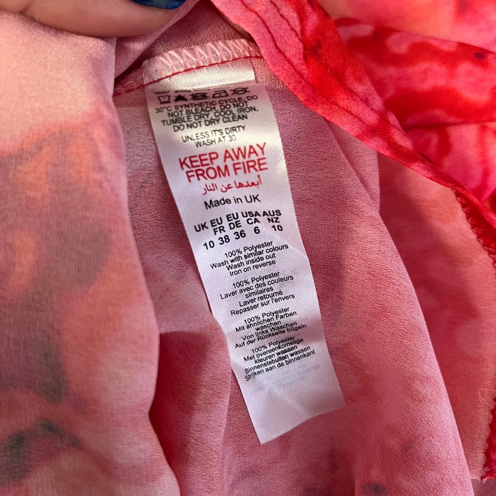 PRETTYLITTLETHING Pink Floral Print Sheer Chiffon Lace Up Back Midi Dress 6 - Image 14