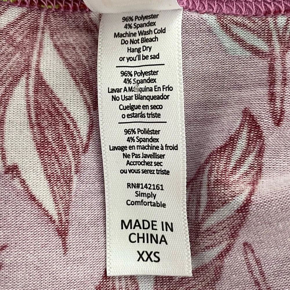 Lularoe Irma Feather Print Scoop Neck Hi-Lo Hem Short Sleeve TShirt Size XXSmall - Image 5