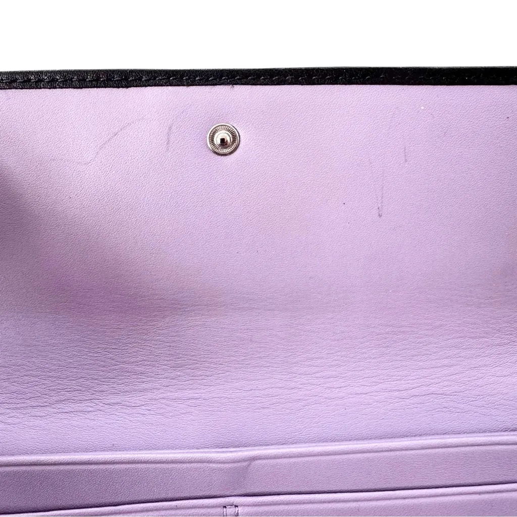 Vintage Coach Hamptons Leather Tri Fold Wallet Black - Image 7