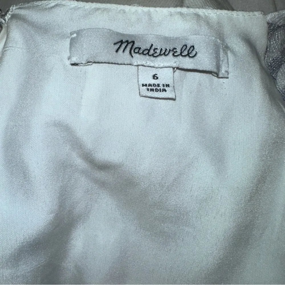 Madewell Puff-Sleeve Faux-Wrap Tiered Maxi Dress size‎ 6 - Image 4