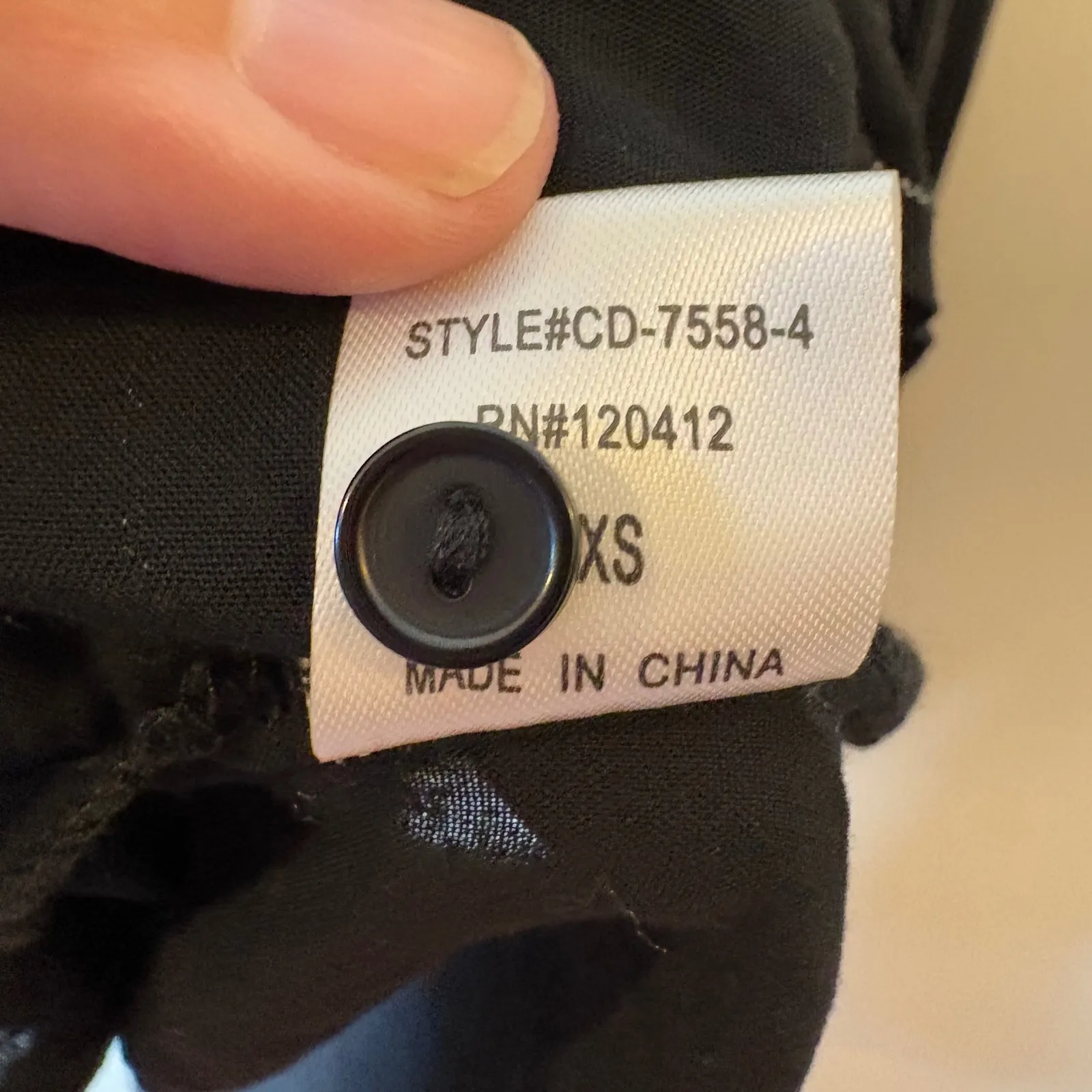 L'Academie Black Striped Button‎ Down Tie Front Shirt Dress XS NWOT - Image 6