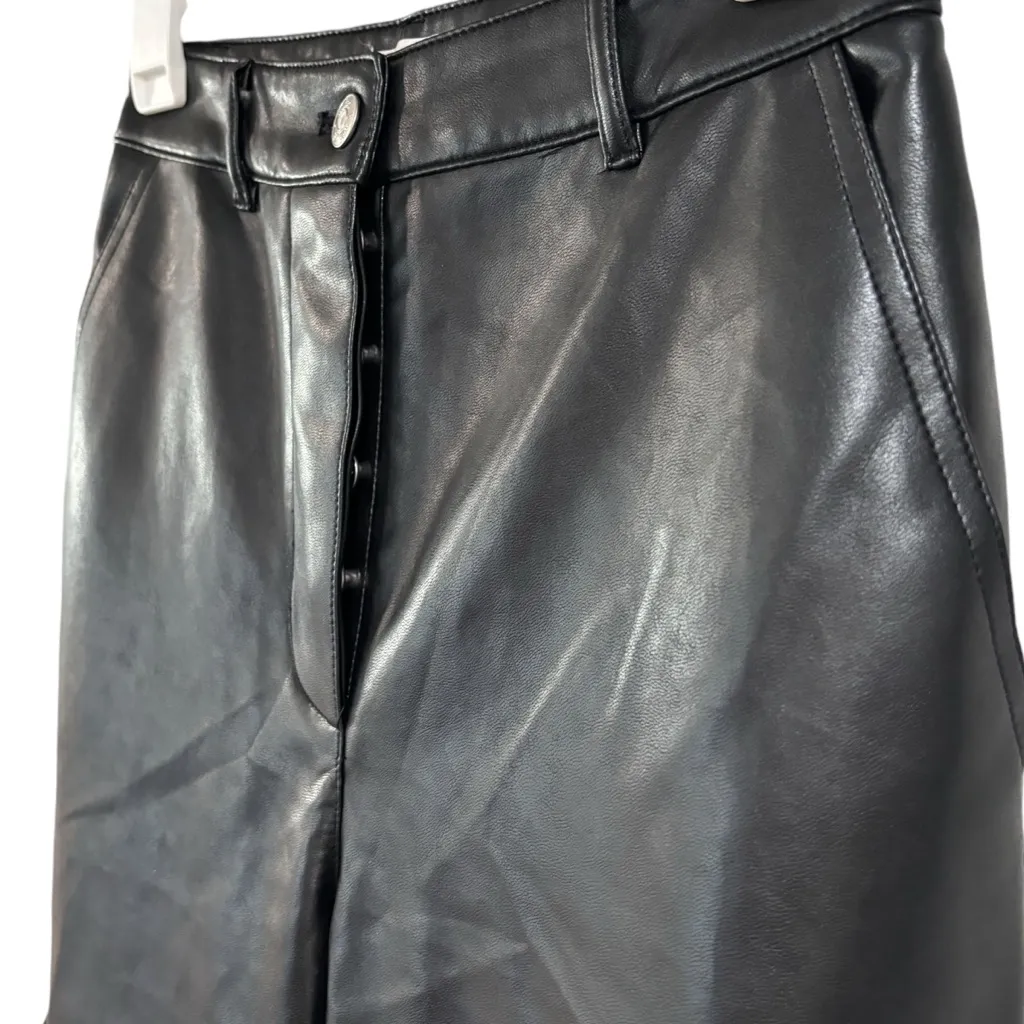 Wilfred Aritzia Faux Leather High Rise Cargo Jogger Ankle Women's Pants Size 2 - Image 3