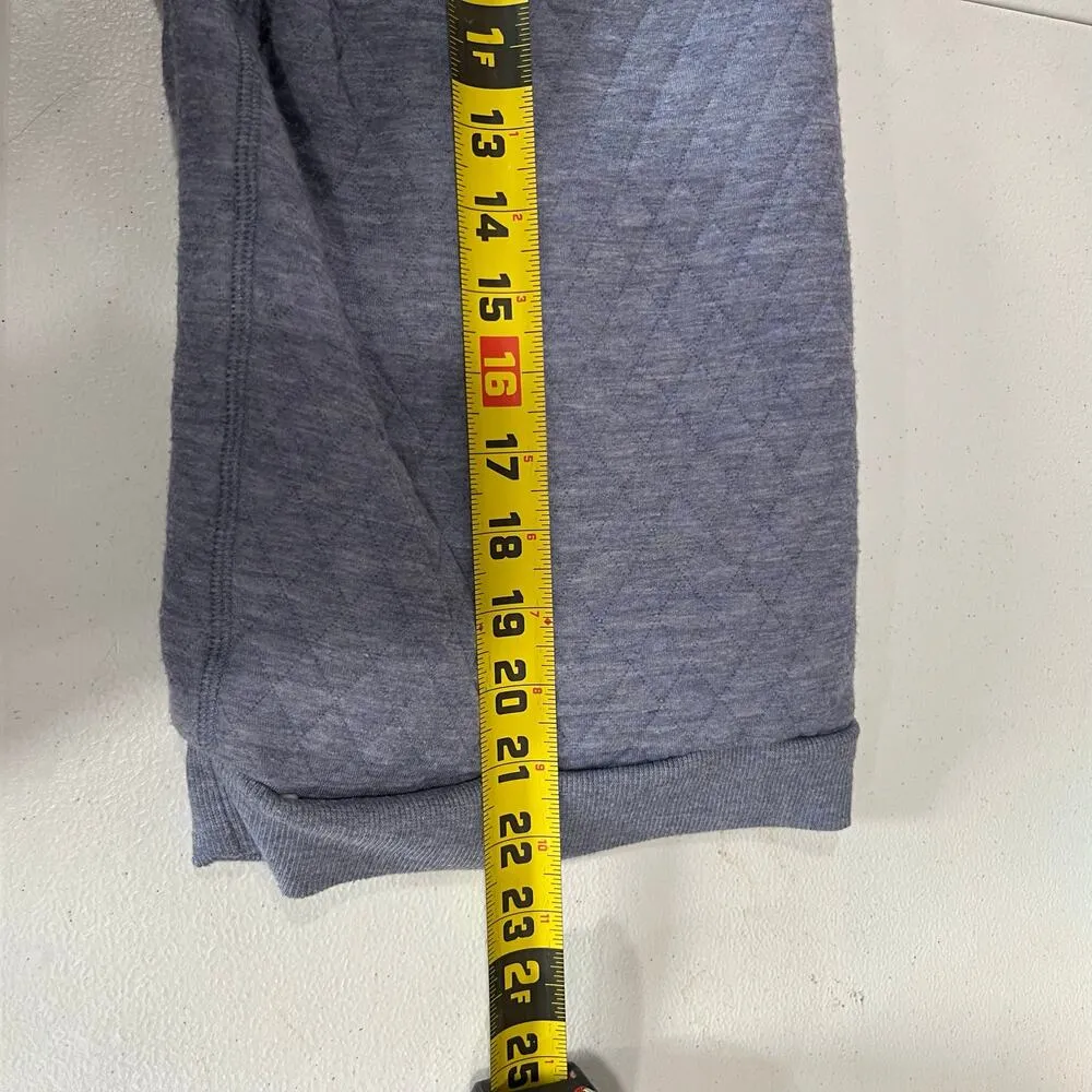 Marine Layer Women’s Blue Quilted Long Sleeve Pullover Hoodie Size Small READ - Image 6