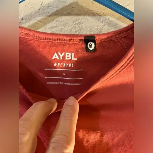 AYBL crop performance top NWOT beautiful brand -long sleeve crop-terracotta - Image 2