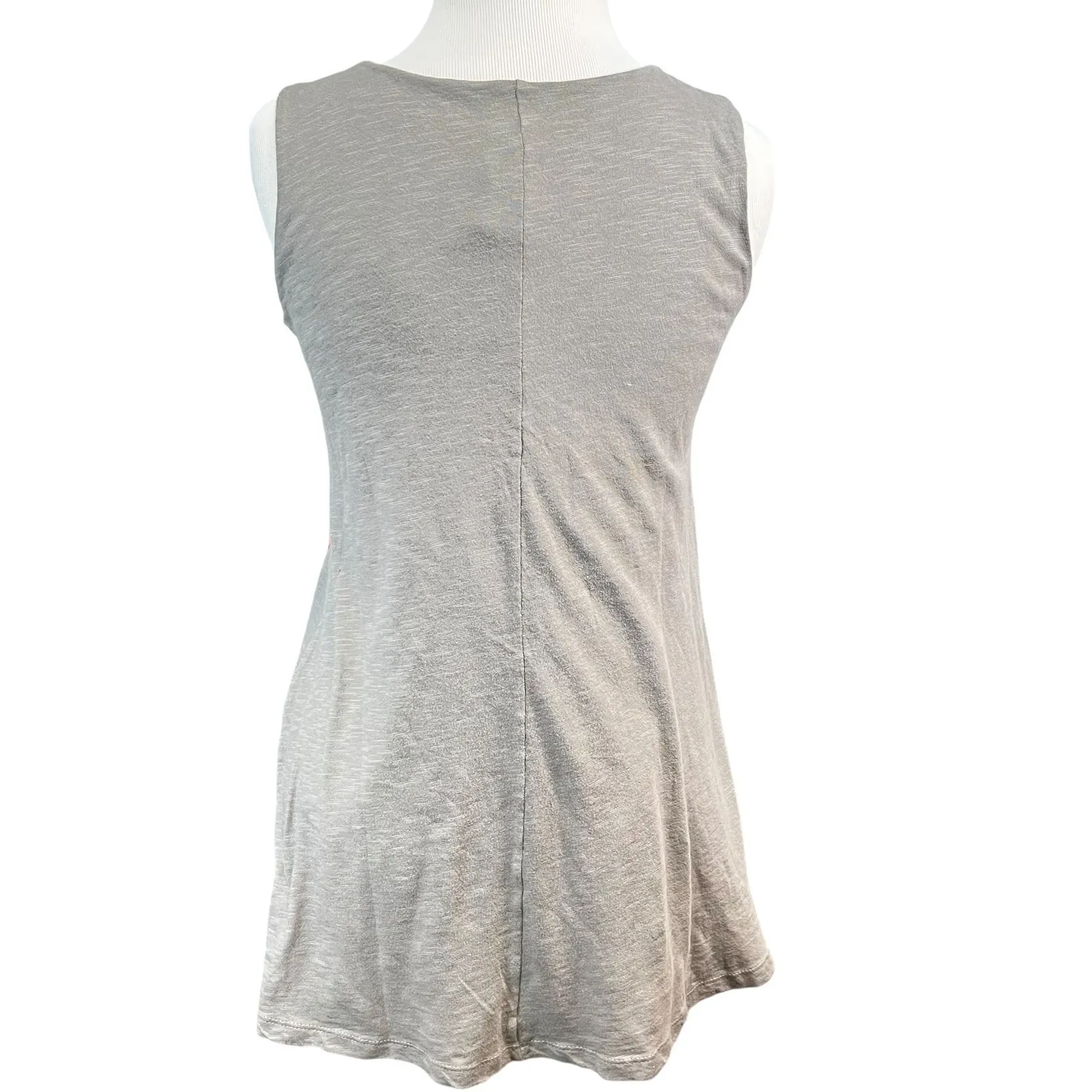 HEEL Athens Lab Women's Organic Cotton Gray Ladybug‎ Tank Top XXL - Image 3