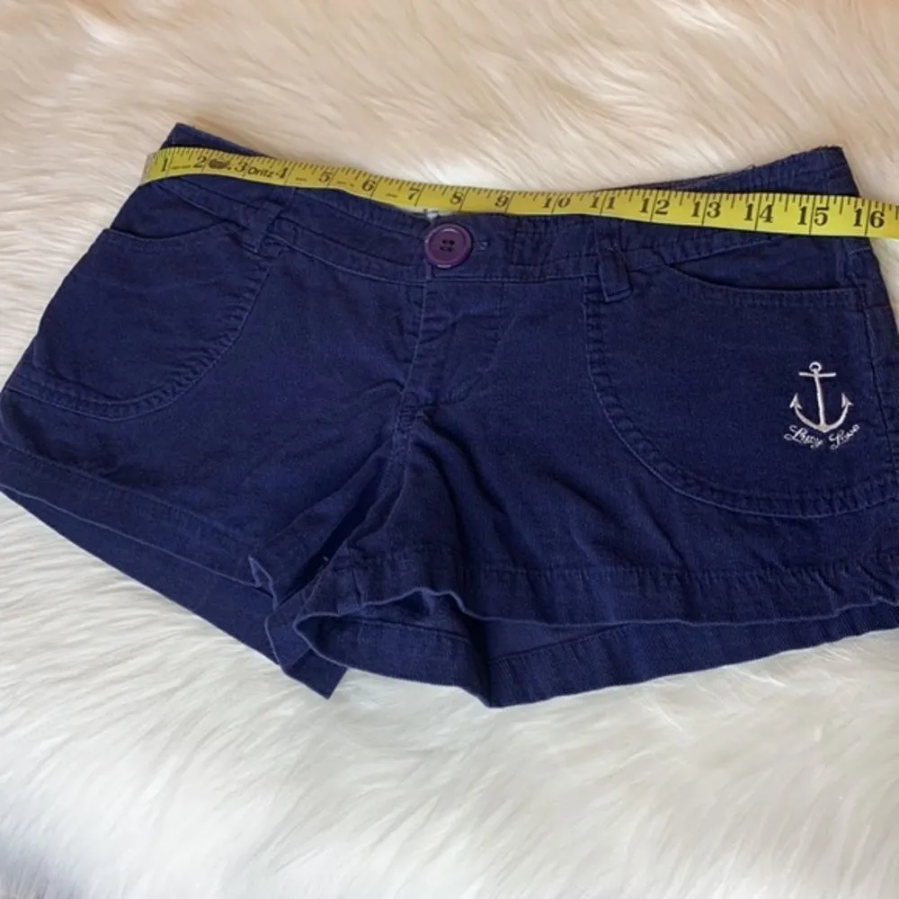 Lucy Love Blue Micro Corduroy Shorts Size Small - Image 7