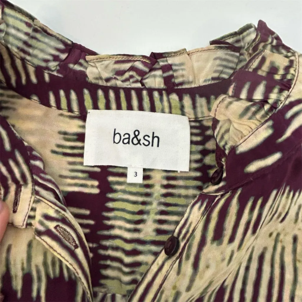 Ba&Sh Amore Abstract Button-Up Shirt Size 3 /L - Image 9